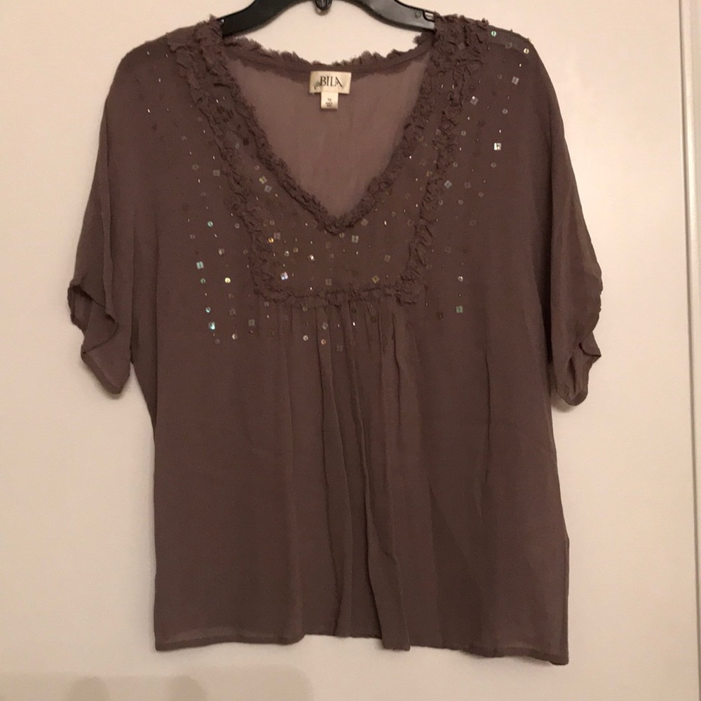 Brown/gray blouse
